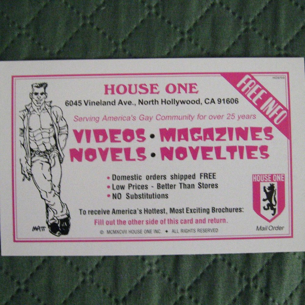 Gay Erotic Artist Matt 1997 House One Postcard
